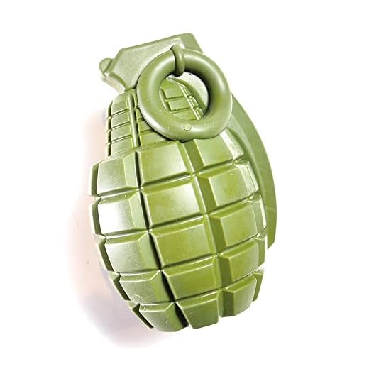 Operation Good Boy Extra Large Grenade Dog Toy – Durable Chew Toy for Aggressive Chewers, Military-Inspired Design – Tough, Interactive, Teething & Treat-Dispensing Dog Toy for Medium and Large Dogs