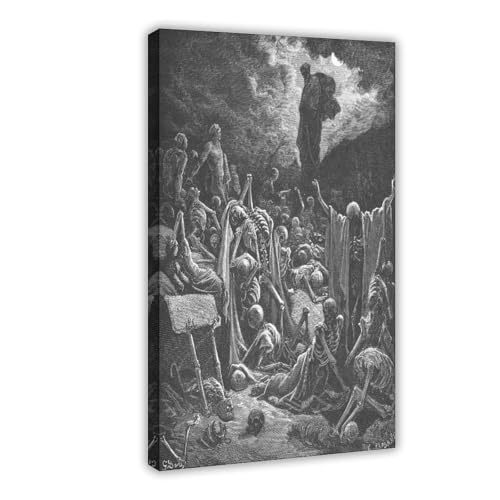 Poster Gustave Doré pour Bureau Décoration Murale Toile Inspirante Ézéchiel 30x45cm