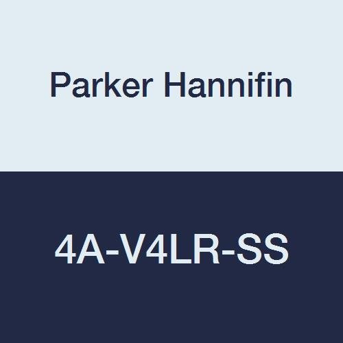 Parker Hannifin 4A-V4LR-SS Series V Stainless Steel General Purpose Needle Valve, Blunt Stem Type, PTFE Stem Seal, 1/4