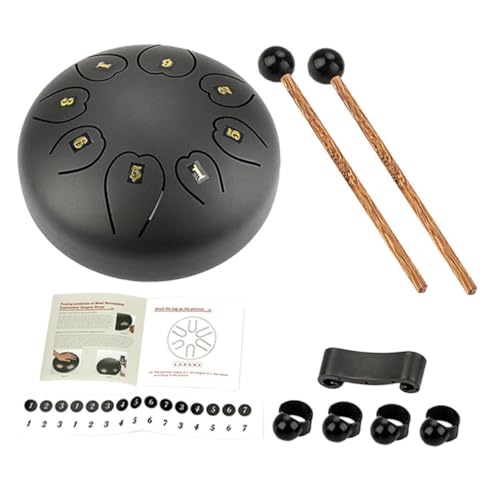 Tambor Lingual de Metal Grande Negro Kisangel miniatura 1