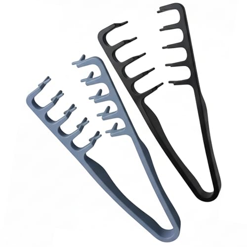 Peines de texturizado y estilo, set de 2 piezas negro y gris miniatura 1