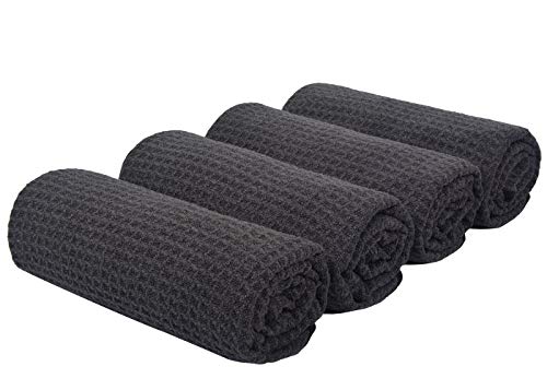 Preisvergleich Produktbild VIVOTE 4 Stück Microfaser Geschirrtücher 40 x 60cm Küchentücher Super weiche saugfähige und antibakteriell (4 Braun)