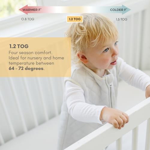 Image of Tealbee Dreamsuit Toddler Sleep Sack with Feet - Walker Sleep Bag with Legs, Rayon made from Bamboo, All Season 1.2 TOG, 2-Way Zipper, 2T-3T - Sunshine