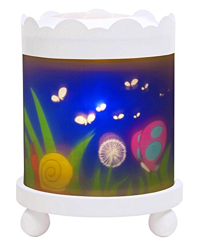 Preisvergleich Produktbild Trousselier - Schmetterling - Nachtlicht - Magisches Karussell - Ideales Geburtsgeschenk - Farbe Holz weiß - animierte Bilder - beruhigendes Licht - 12V 10W Glühbirne inklusive - EU Stecker