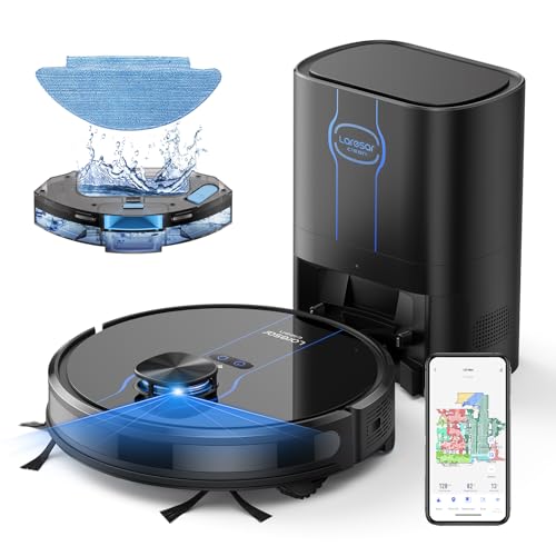 Laresar Clean L6 Nex Aspirateur Laveur avec Navigation LiDAR 360°, Aspirateur Robot Station...
