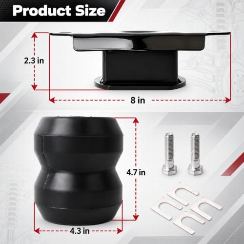 Upgrade FR250SDJ 2Pcs Rear SES Kit Rubber Rear Helper Spring Compatible With Ford F-250 Super Duty 2017-2024 Rear Suspension Kit Super Duty SES by RydSuns - Used condition - Image 7