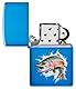 Zippo Sturmfeuerzeug - Jumping Fish, High Polish Blue, Color Image - Nachfüllbar - Wiederverwendbar - Windfestes Design - Geschenkbox - Made in USA
