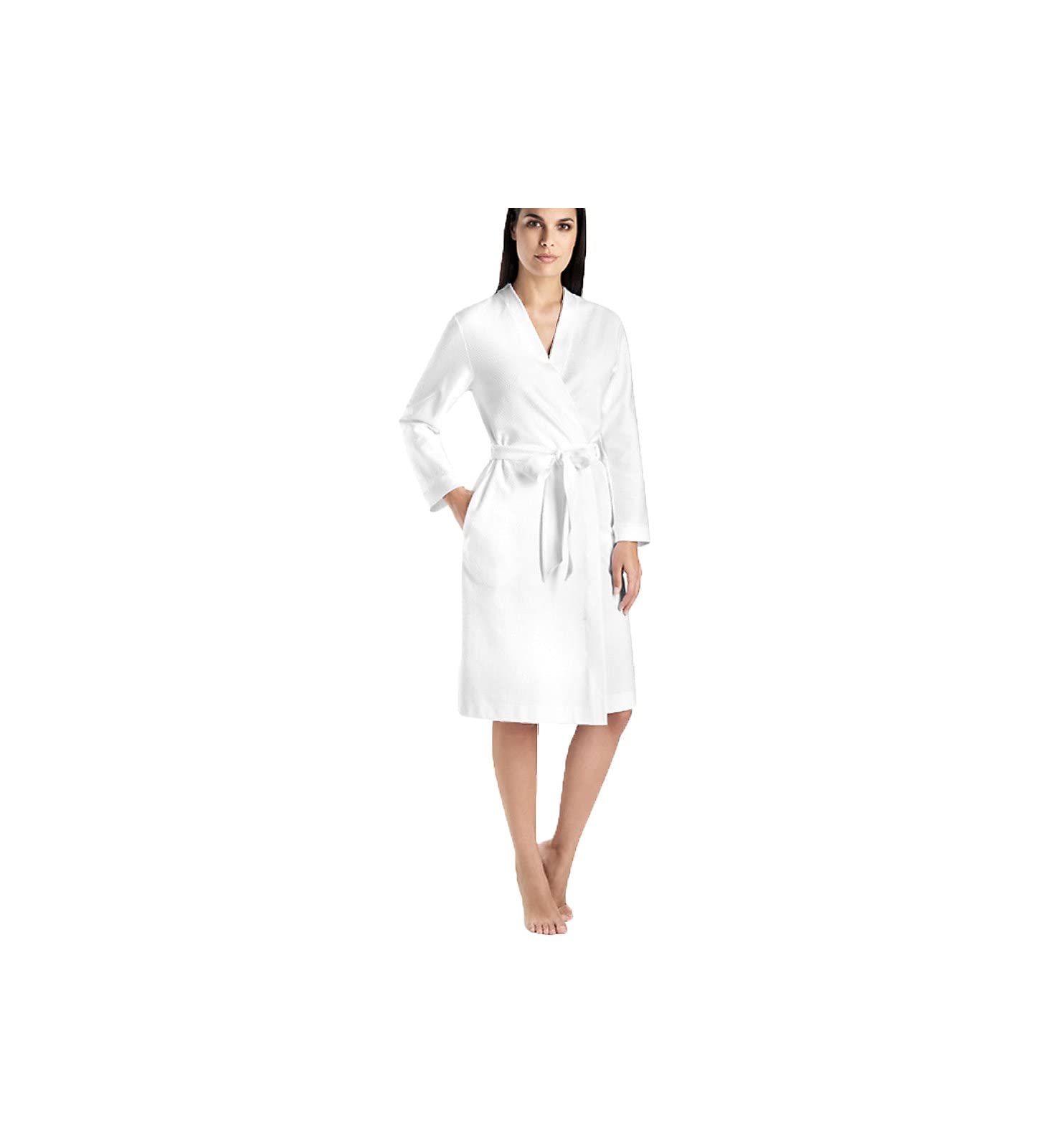 HANRO Womens Cotton Pique Robe