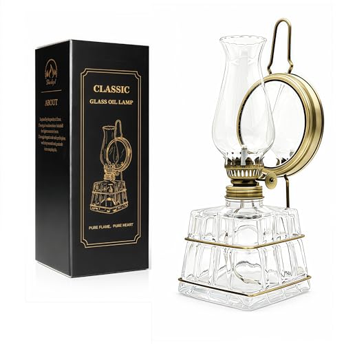 Thankgoil Vintage Glass Oil Lamp