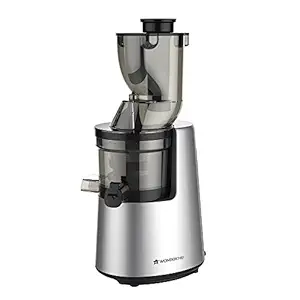 Wonderchef V6 Cold Press Juicer | 200W powerful motor | 43 RPM Slow Juicer | Full Fruit Juicer to retain enzymes | 5 Years Warranty | Black & Silver