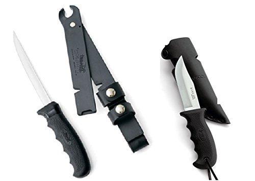 CUTCO 2 Piece Outdoorsman Knife Set, Fisherman's Solution with Sheath (#5721) and Clip