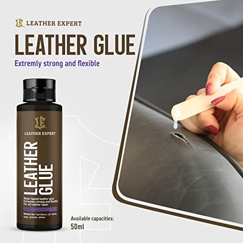 Leather Expert Professional Leather Glue 50 ml - klej do skóry z praktycznym aplikatorem - wysokiej jakości klej do butów - klejenie skóry - klej do skóry.