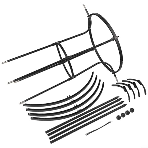 babominimer Griglia da giardino per piante rampicanti da esterno, supporto ad arco per rose, pomodori e verdure, traliccio in PVC resistente alle intemperie con risparmio di spazio (90 cm)