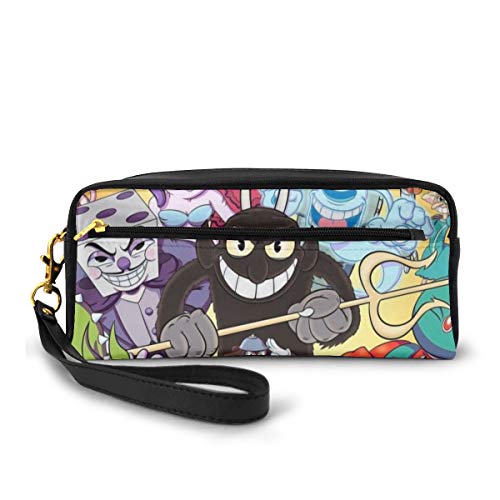 Preisvergleich Produktbild Federmäppchen für Damen, Motiv: Wallop, Kosmetik, Make-up-Tasche, Reisetasche, Toilettenartikel, Faultier-Geschenke, tragbare Aufbewahrungstasche Einheitsgröße Schwarz