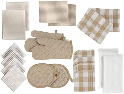 Amazon.com: 20 Piece Kitchen dish cloths Set - 100% Cotton Dish Towels ...