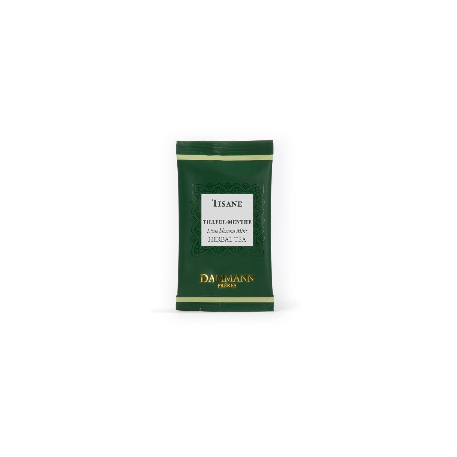 Dammann Frères® Infused Lipa Mięta pieprzowa - 24 filtry, herbata ziołowa, lipa i mięta pieprzowa, w pojedynczych saszetkach bez kofeiny