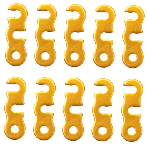 BESPORTBLE 10piezas Hebijas De Aluminio Sujetadores para Cuerda De Tienda y Paracaídas Resistentes y Duraderas Ajustables para Campamentos y