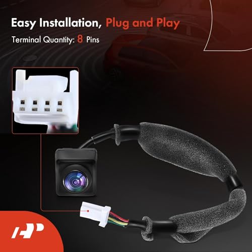 Image of A-Premium Park Assist Camera Rear View Backup Reverse Camera Compatible with Select Nissan, Infiniti Models - 2013-2016 Pathfinder, 2014-2015 QX60, 2013 JX35 - Replace# 284423JA1A