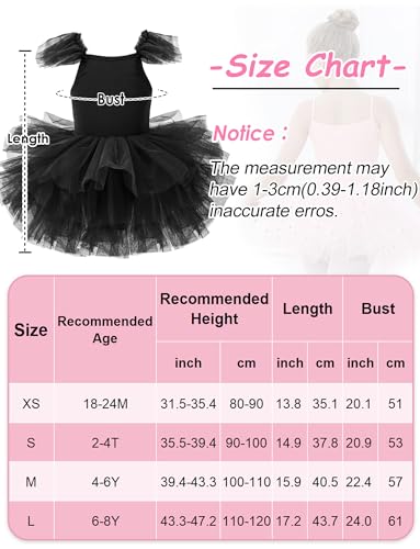 SEAUR Roupa de balé infantil para meninas, collant de dança, tutu de balé, roupa de bailarina, colla