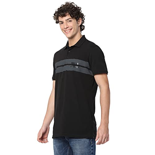 Image of Spykar Men's Printed Slim Fit T-Shirt