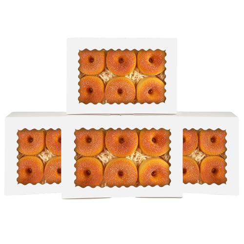 Gcardist Lot de 15 boîtes blanches avec fenêtre 22,86 x 15,24 x 6,35 cm pour pâtisserie macaron pour emballage (9 x 6 x 2,5 pouces)