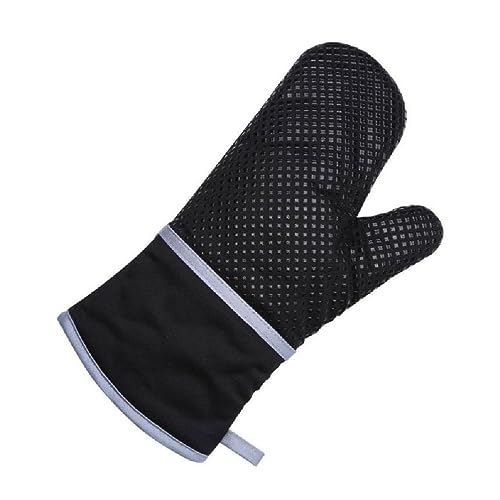 Guantes de horno para ollas resistentes al calor de 260 ℃, guantes de cocina antideslizantes para cocinar, asar a la parrilla, herramientas de horneado, revestimiento de silicona antideslizante de 13