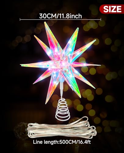Estrella de Navidad inteligente que soluciona los cables ocultos con control remoto 8