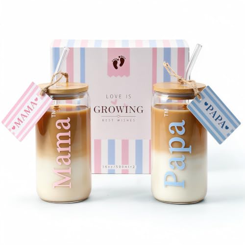 Celebloom New Parents Gifts for Couple Mom and Dad Glass Cup Kit
