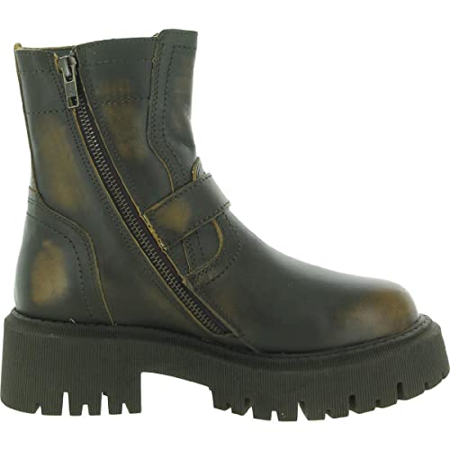 Steve Madden Excursion Brown Distressed Buckle Strap Round Toe Motorcycle Boots2