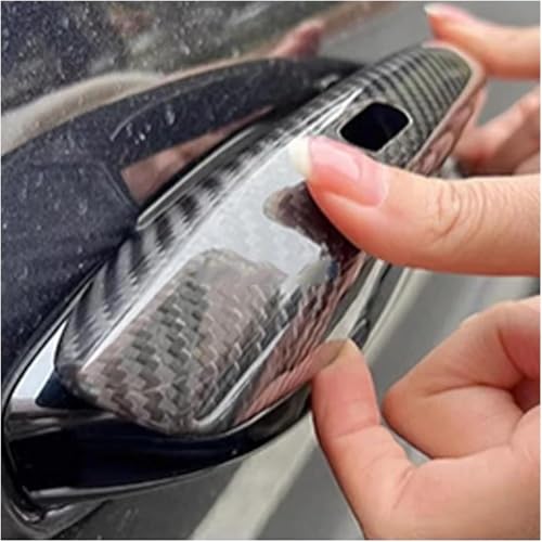Poignée de porte extérieure voiture Benz Classe S W222 accessoires garniture fibre carbone - 5