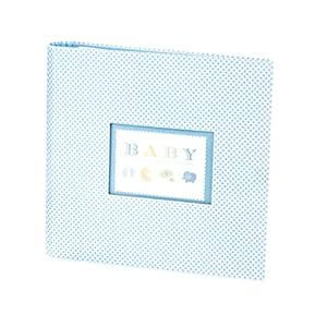 Rössler 13161930008 – fotoboek Baby Boy, met 2-ringbinding, 50 pagina’s, lichtblauw, geboorte en doop, 1 stuk
