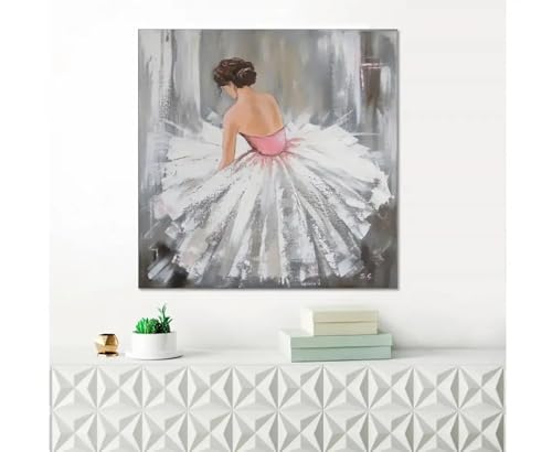 Décoration murale ballerine toile 55x55cm pour mur vide - 4