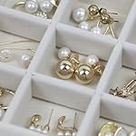 Set of 8 Stackable Jewelry Organizer Trays with 1 Lid for Drawer & Dresser Organizer, Adjustable Velvet Jewelry Box Tray Earring Organizer Necklace Storage Ring Bracelet Display Case (Beige) - Image 5
