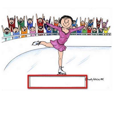 Printedperfection.com Personalized Friendly Folks Cartoon Caricature Snow Globe Gift: Ice Skater - Female Great For Ice Skating, Figure Skating, Tournament, Trophy, Award #TOP1