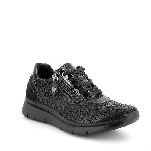 Enval Soft D.Katia ENVAL, Scarpe con Lacci Donna, Nero Laminato-Nero, 38 EU