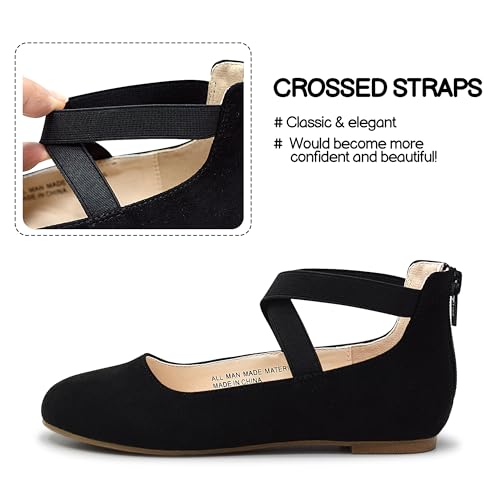 FLYFUPPY Girls Dress Shoes Mary Jane Shoes for Girl Ballet Flats with Ankle Strap3