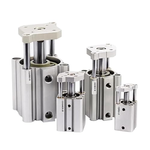 Vérin pneumatique à trois axes CQMB80 avec tige de guidage compacte - 2