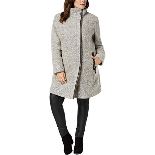 Calvin Klein Womens Plus Sized Wool Coat, Tin Plated, 2X