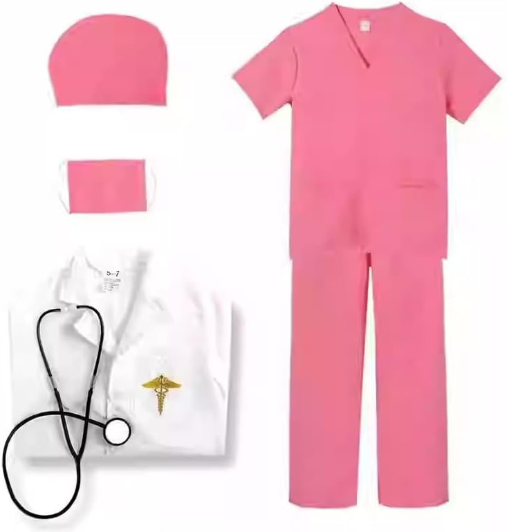 الفاخر - مجموعة زي الطبيب، طقم زي معمل طبي مكون من 7 قطع، زي ت... - view 2