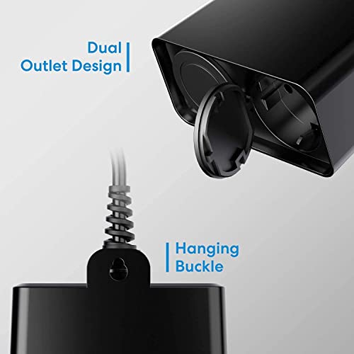 Slimme buitencontactdoos werkt met Apple HomeKit meross WLAN-buitenstopcontact waterdicht, WiFi tuin dubbel stopcontact… - Image 5