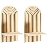 Parfait pour n'importe quelle pièce : que vous avez besoin d'un espace de rangement supplémentaire dans votre salle de bain, d'un espace d'affichage pour les livres dans le salon ou d'une pièce décorative pour votre chambre, ces étagères murales sont la solution parfaite. Leur design minimaliste mais charmant s'adapte à n'importe quelle pièce, ajoutant à la fois beauté et fonctionnalité.