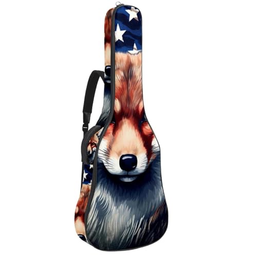Sac guitare acoustique 40-42 pouces multicolore avec grand compartiment accessoires