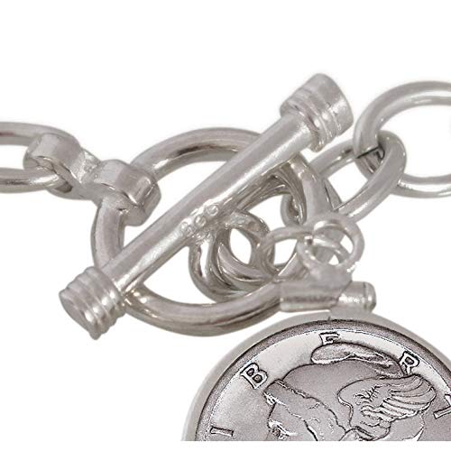 American Coin Treasures Sterling Silver Mercury Dime Toggle Bracelet2
