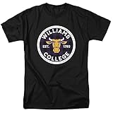Williams College Official Plaid Badge Unisex Adult T Shirt,Black, X-Large