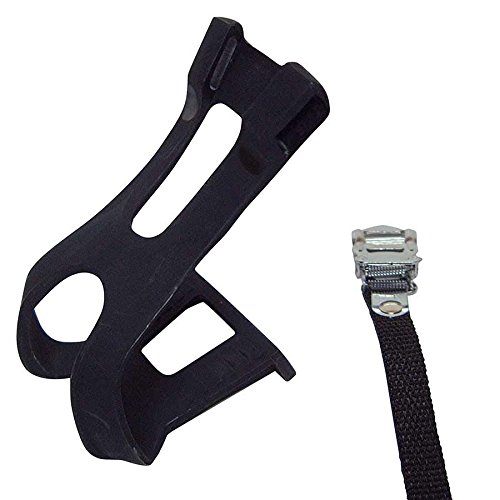 evo, Double Toe-Clips, Nylon Straps, Black, Large