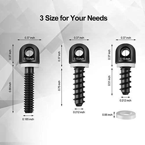 Image of Anovo Sling Swivel Studs Set, Wood Bolt Screw Studs Crossbow Sling Screw