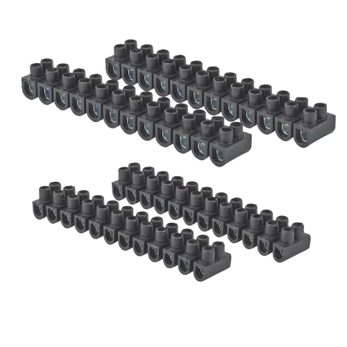 Debflex 704751 BARRETTES DE CONNEXION 12 PLOTS NOIRES 2X2.5+2X6 (Ensemble de 4)