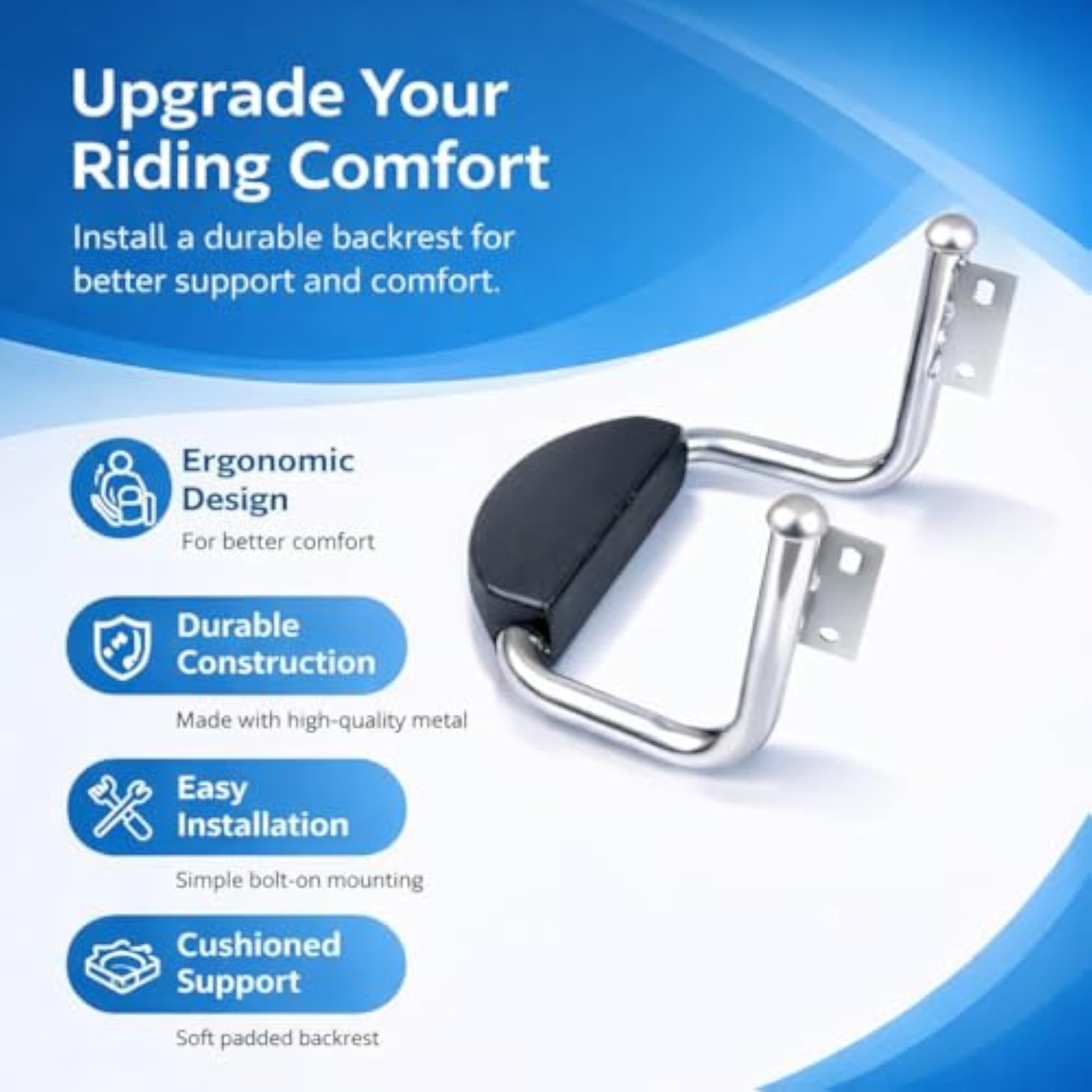 Bike Back Rest Seat Handle with Cushion