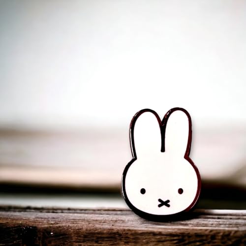 Image of Enamel Bunny Pin - Cute Rabbit Brooch for Women & Girls - Lapel Clip Animal Pins