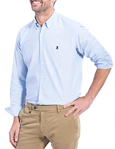 Camisa El Pulpo Oxford Azul Hombre Small Azul